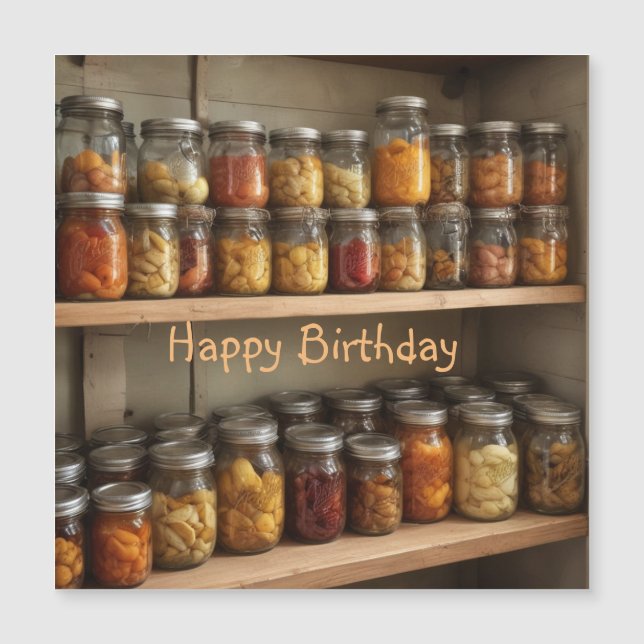 Canning Magnetic Birthday Card (Frente)