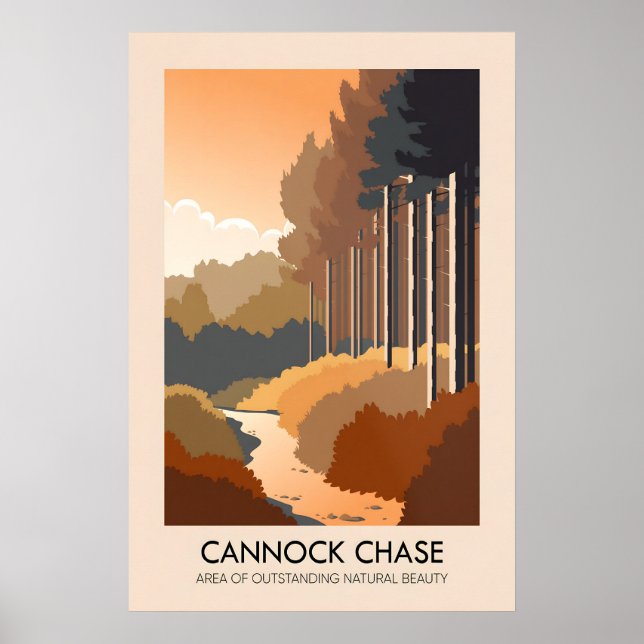 Cannock Chase AONB Travel Poster (Frente)