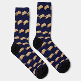 Cannoli on Navy Blue Background