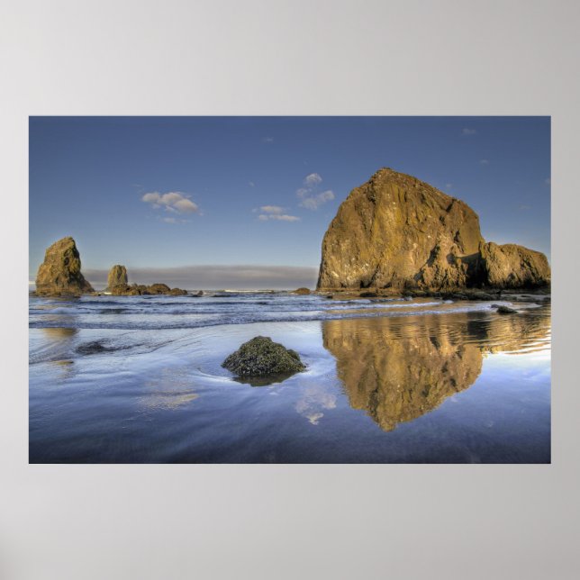 Cannon Beach Low Tide Oregon Pacific Ocean Poster (Frente)