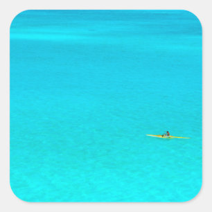 Canoa de guiga na etiqueta de Bora Bora