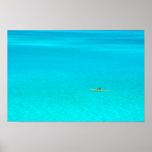 Canoa de guiga no impressão do poster de Bora Bor