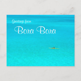 Canoa excêntrica no cartão postal de texto Bora Bo