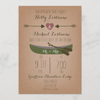 Canoa inspirada Cardstock + Convite de casamento