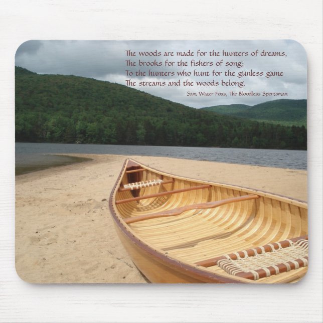 Canoa na Borda da Água Mousepad (Frente)