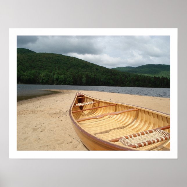 Canoa na Poster da praia (Frente)