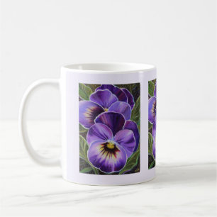 Cansias roxas e caneca de café por Renee Lavoie