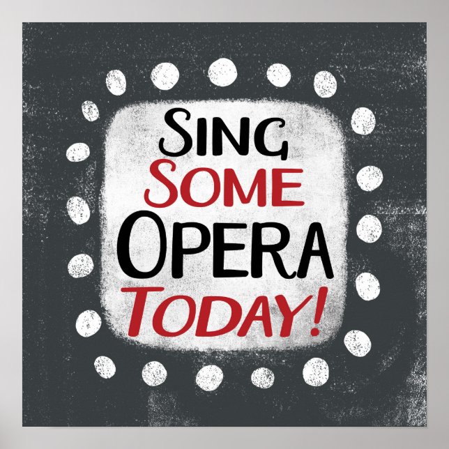 Cantando Alguma Ópera Hoje Poster Wall Art (Frente)