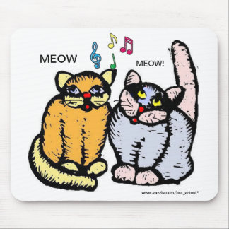 CANTANDO GATOS MOUSEPAD ara artista