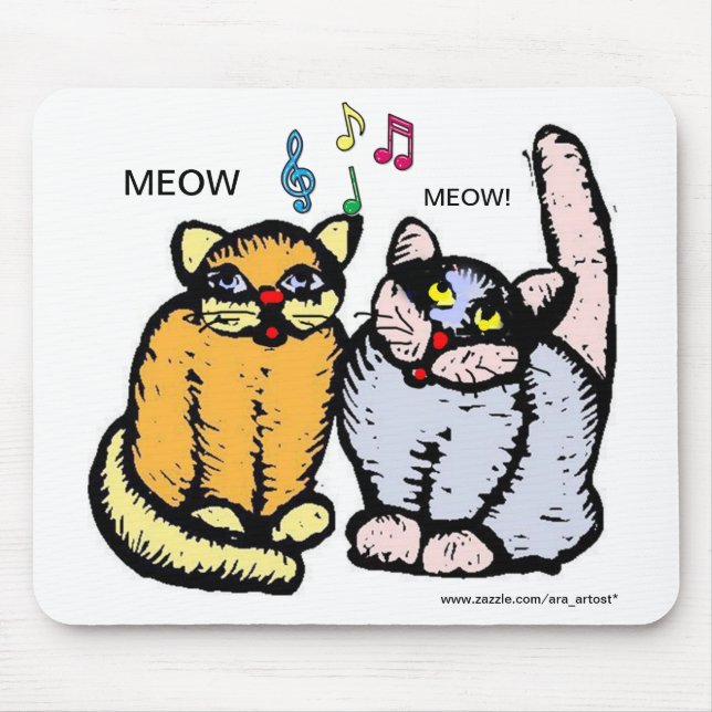 CANTANDO GATOS MOUSEPAD ara artista (Frente)