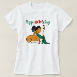 Cantando T-Shirt no Natal Corgi