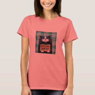 Cantará para peixes - t-shirt bonito do gato