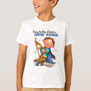 Cante ao senhor um t-shirt novo do verso da bíbli