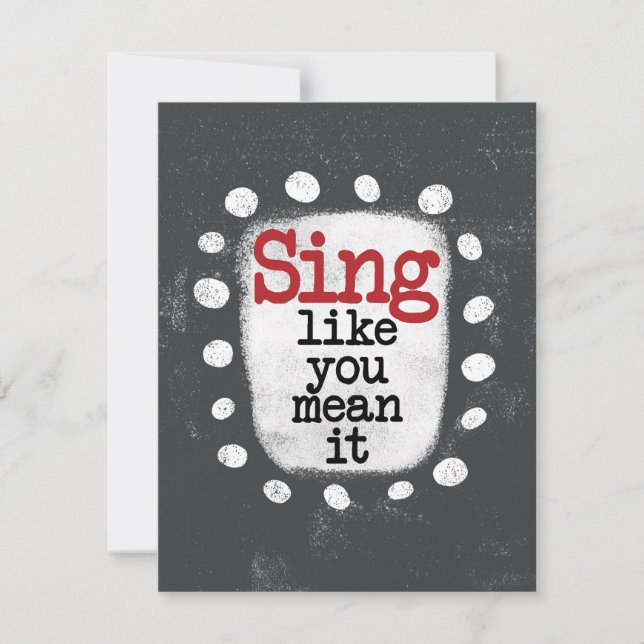 Cante Como Você Quer Dizer Que É Um Cartão De Saud (Frente)