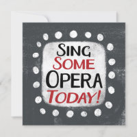 Cante Um Cartão De Saudação De Ópera Hoje
