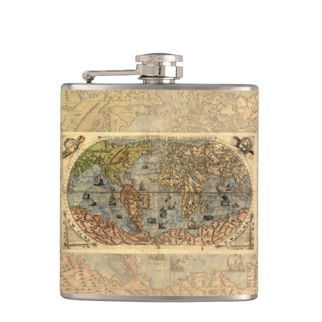 Cantil 1565 Forlani AntiquevMapa Renascentista Mundial (Frente)