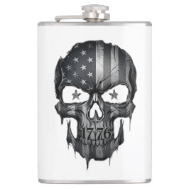Cantil 1776 American Flag Skull Patriotic USA 250th Flask