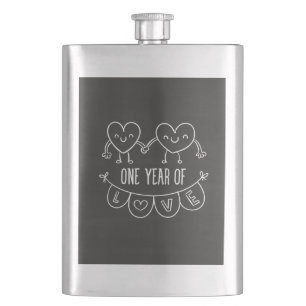 Cantil 1rua Aniversário Gift Chalk Hearts Classic Flask