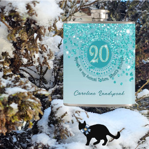 Cantil 20 & Teal Blue Glitter & Bebendo Cote