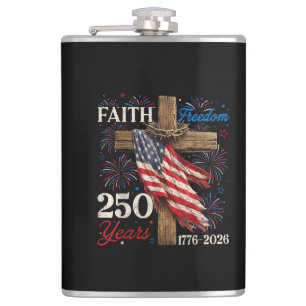 Cantil 250 Anos Fé e Liberdade Camisetas 4 de Julho Chr