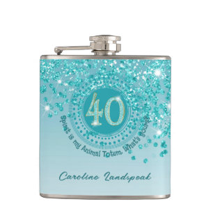 Cantil 40 & Teal Blue Glitter & Bebendo Cote