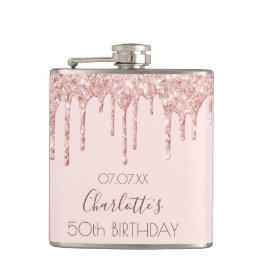 Cantil 50ª festa de aniversário dourada rosa pia rosa