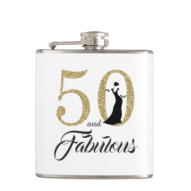 Cantil 50 e Fabuloso presente de aniversário Dourado (Frente)