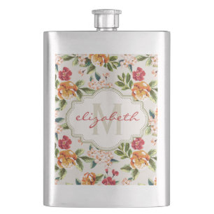 Cantil A aguarela elegante do vintage floresce