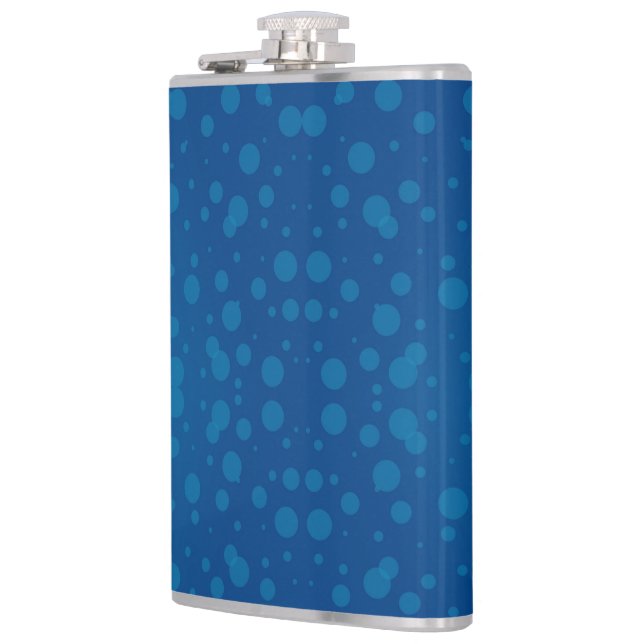 Cantil A blue hip flask with a silver cap  (Esquerda)