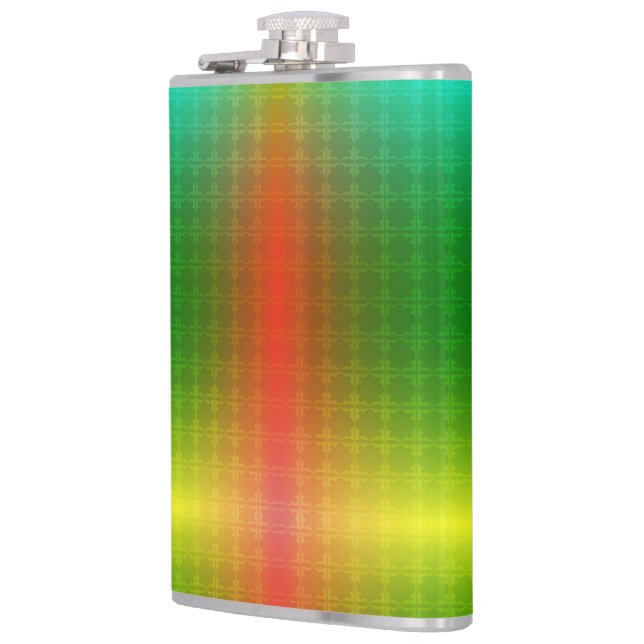 Cantil A metallic flask with a gradient green to yellow  (Esquerda)