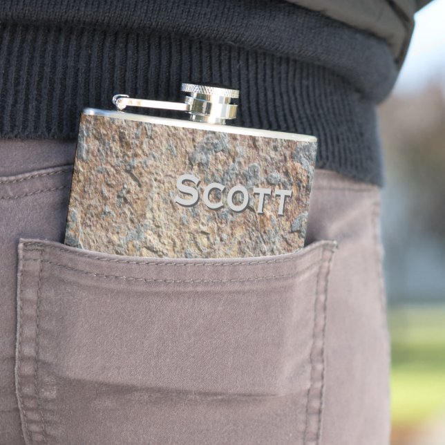 Cantil A pedra rústica personalizada da rocha da ardósia (In Situ)