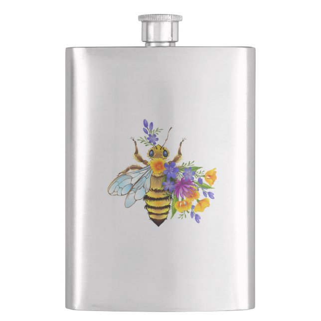 Cantil Abeja flor com plantas silvestres (Frente)