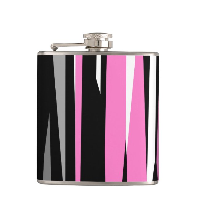 Cantil Abstrato branco e preto-e-rosa (Frente)