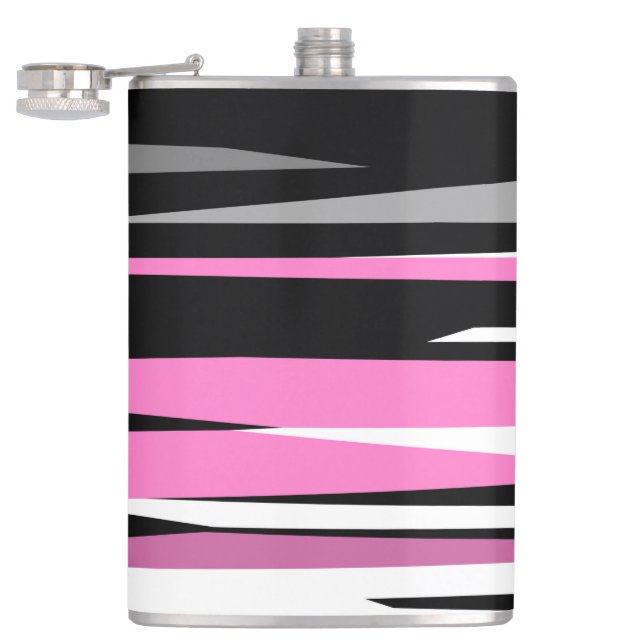 Cantil Abstrato branco e preto-e-rosa (Aberto)