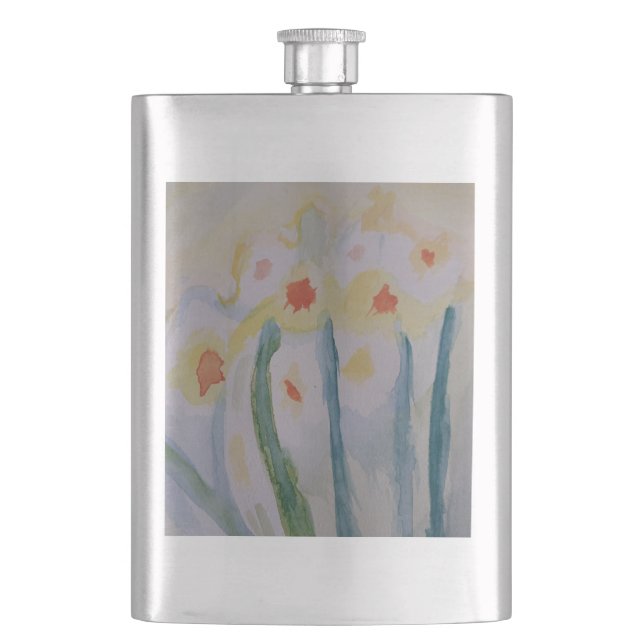 Cantil Abstrato Daffodils Classic Flask (Frente)