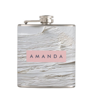 Cantil Abstrato de textura branca mínima personalizada