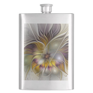 Cantil Abstrato Fantasia Colorida Flor Moderna Fractal