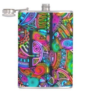 Cantil Abstrato forma arte 10 muito colorida