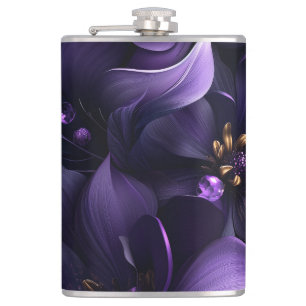 Cantil Abstrato imagem das flores roxas e pretas