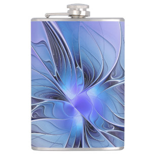 Cantil Abstrato Modern Fractal Art Lavanda Azul