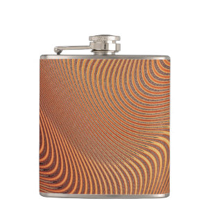 Cantil Abstrato Ouro Wavy Art Flask