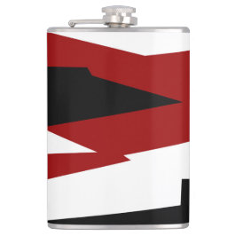 Cantil Abstrato preto e branco vermelho