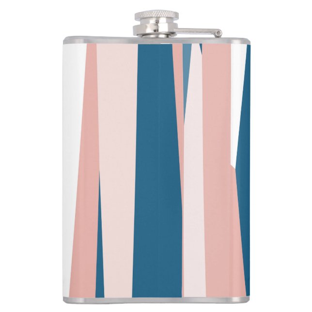 Cantil Abstrato rosa azul e branco (Verso)