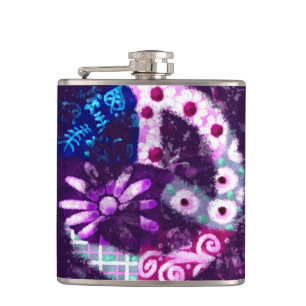 Cantil Abstrato - Sinal de Paz Hippie Art Purple Azul