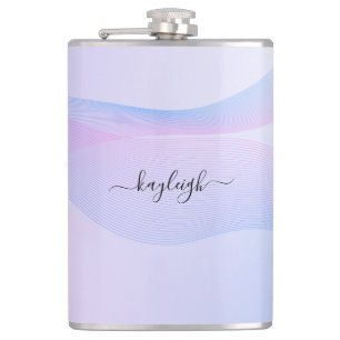 Cantil Abstrato Wavelines Azul Rosa