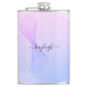 Cantil Abstrato Wavelines Azul Rosa