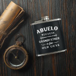 Cantil Abuelo | Avô Engraçado É Para Caras Velhas<br><div class="desc">Vovô é para caras velhas,  então ele é Abuelo em vez disso! Tratar um avô amado a este balão incrível este Dia de os pais,  Dia dos Avós,  aniversário ou feriado. O legal design apresenta a citação em caracteres brancos estilo vintage em um fundo preto de carvão suave.</div>
