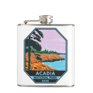 Cantil Acadia National Park Maine Bar Harbor Vintage