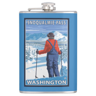 Cantil Admiração do esquiador - passagem de Snoqualmie,