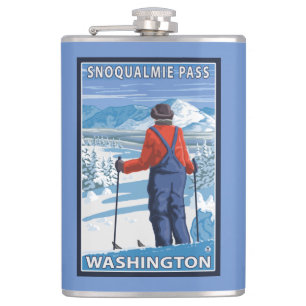 Cantil Admiração do esquiador - passagem de Snoqualmie,